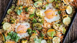 Easy Sheet Pan Fried Rice (Ready in 30 Minutes!) - Kirbie's Cravings