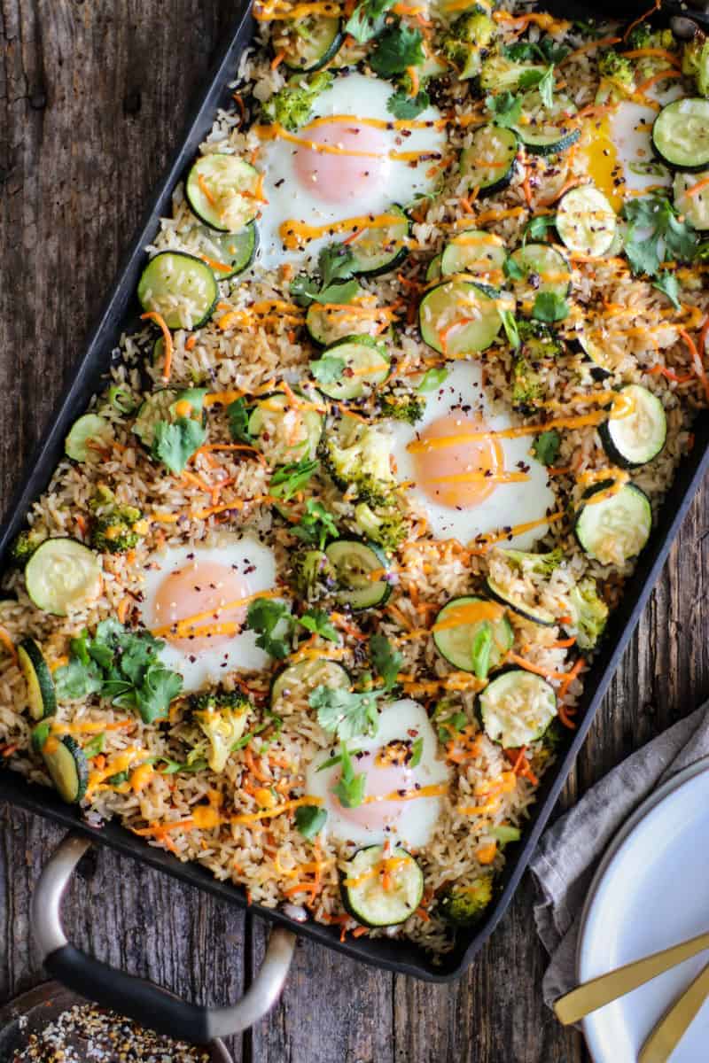 Easy Sheet Pan Fried Rice (Ready in 30 Minutes!) - Kirbie's Cravings