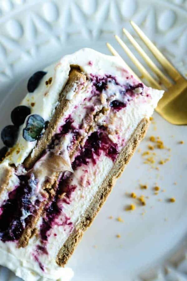 Blueberry Lavender Icebox Cake - This Mess is Ours