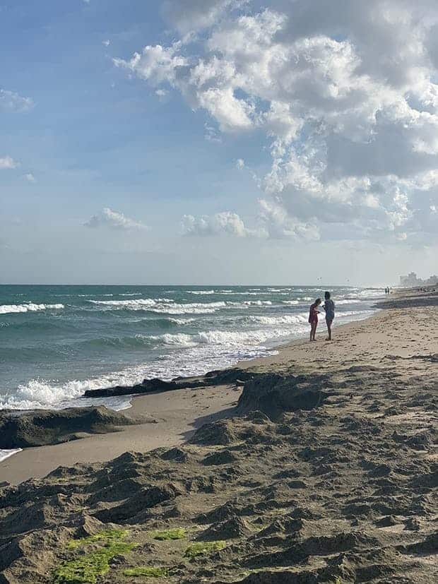 2 girls on the beach in Boca Raton Florida