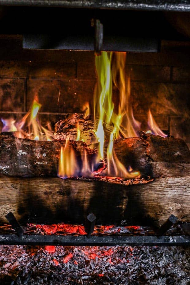 Close up of an Upside-Down fire