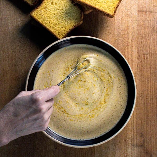 Whiskingteh batter for the perfect recipe for french toast