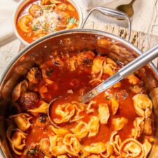 Gluten-Free Tortellini Soup Recipe With Meatballs