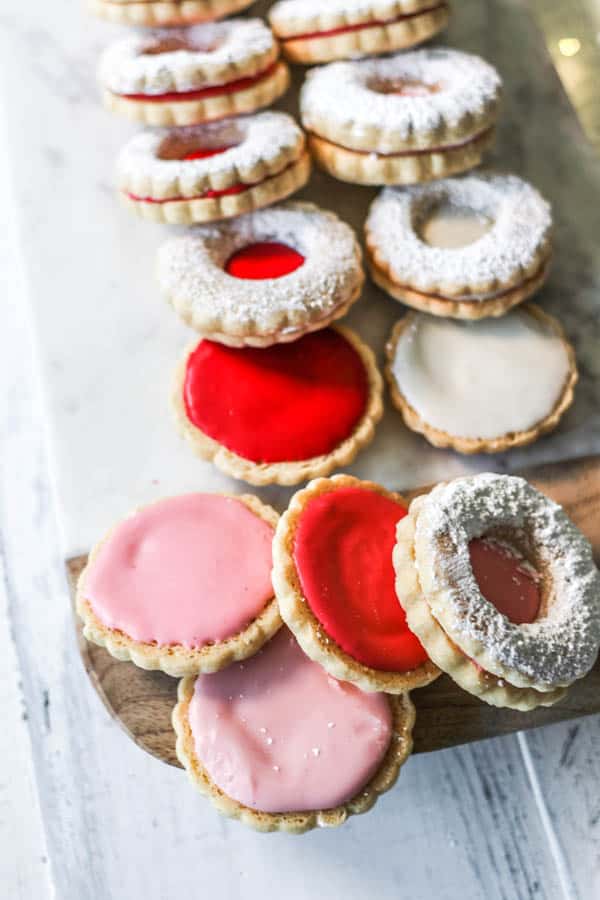  Gluten Free Sugar Cookie plate with red white and pink cookies 