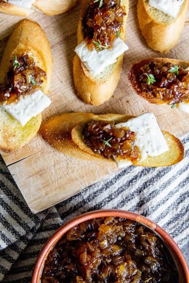 Sweet Onion Jam crostini