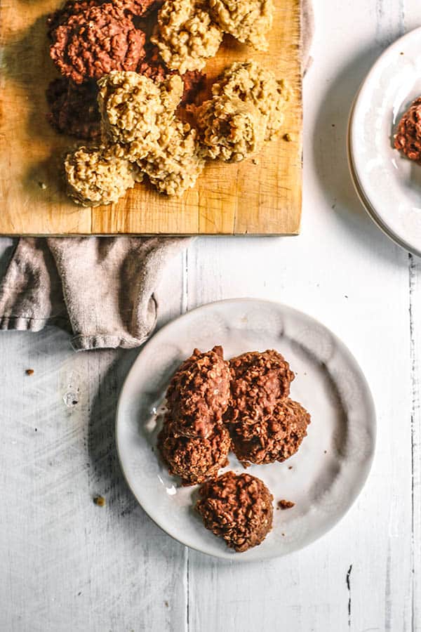 The Best Chocolate Peanut Butter Oatmeal No-Bake Cookie