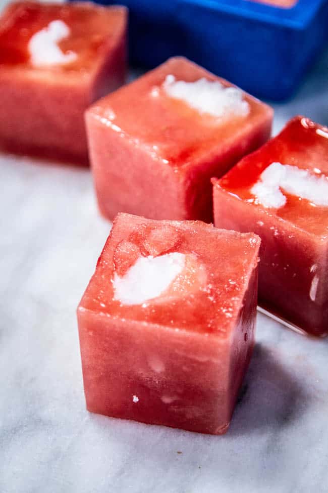 Frozen Watermelon & Coconut Oil Dog Treats recipe