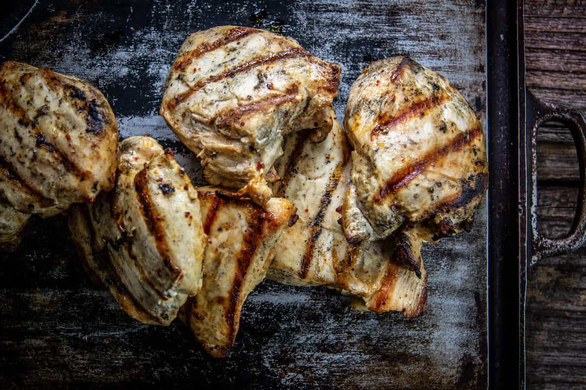 Grilled Chicken Marinade and Easy Grilled Chicken for Salad