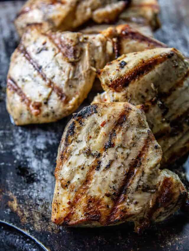 Grilled Chicken Marinade and Easy Grilled Chicken for Salad