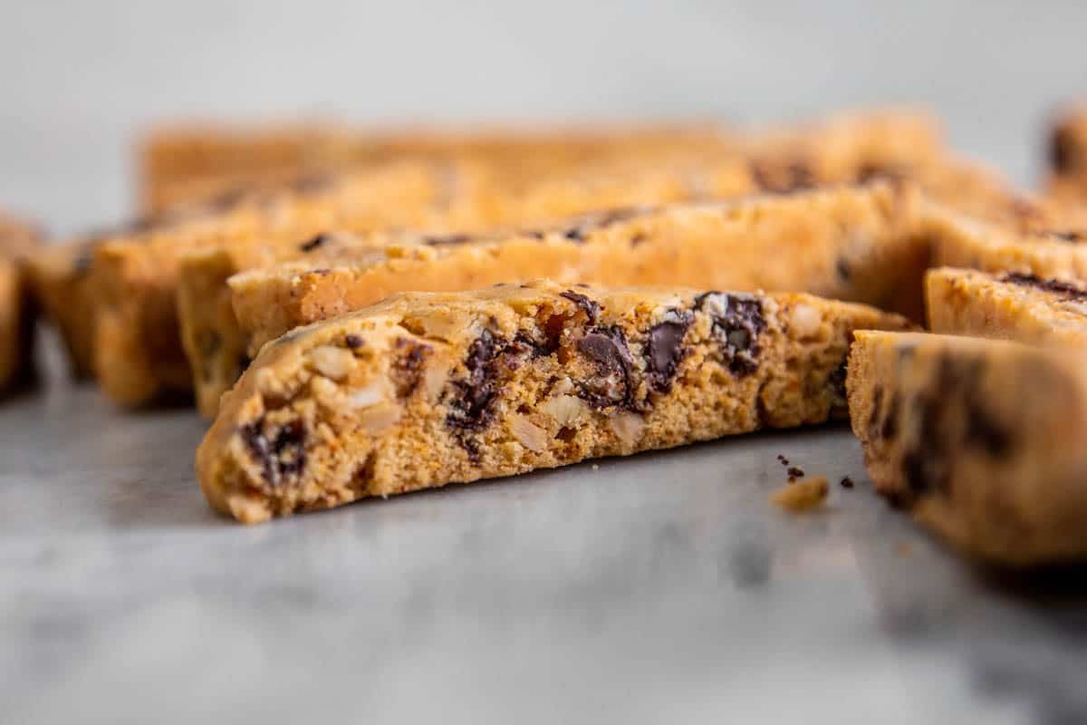 Biscotti on a white background 