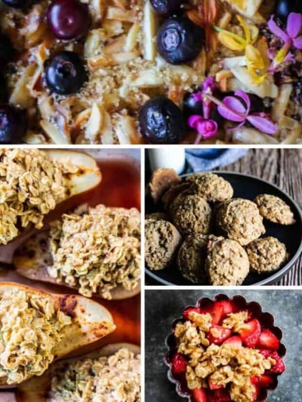 The Best Baking Recipes with Oatmeal collage.