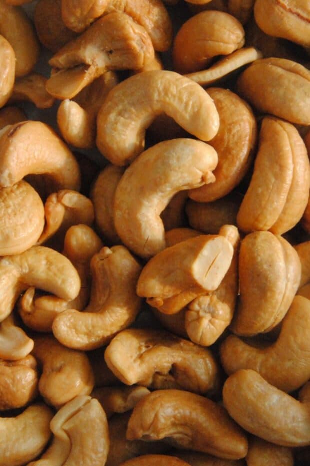 close up shot of cashews
