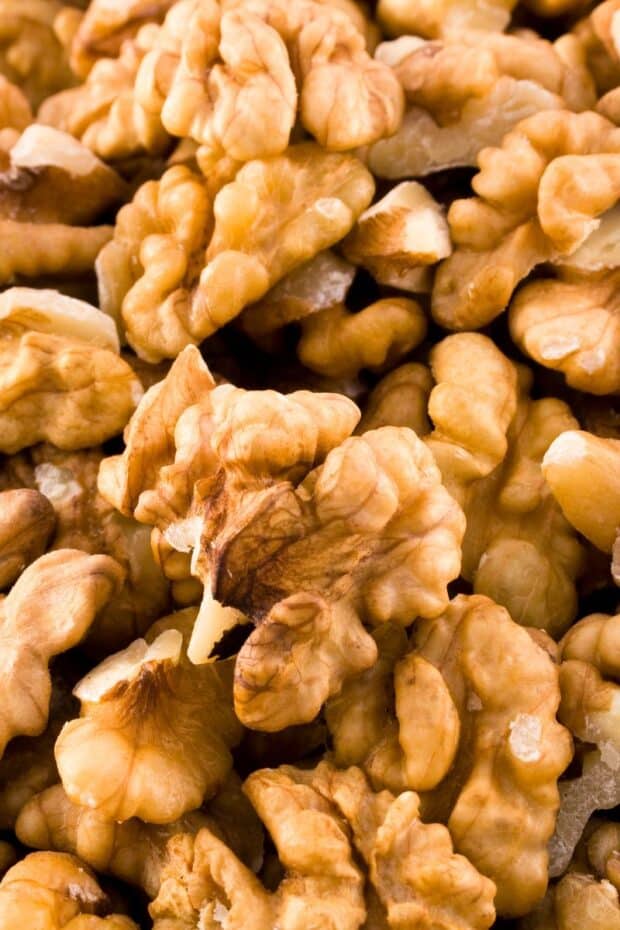 close up shot of walnuts