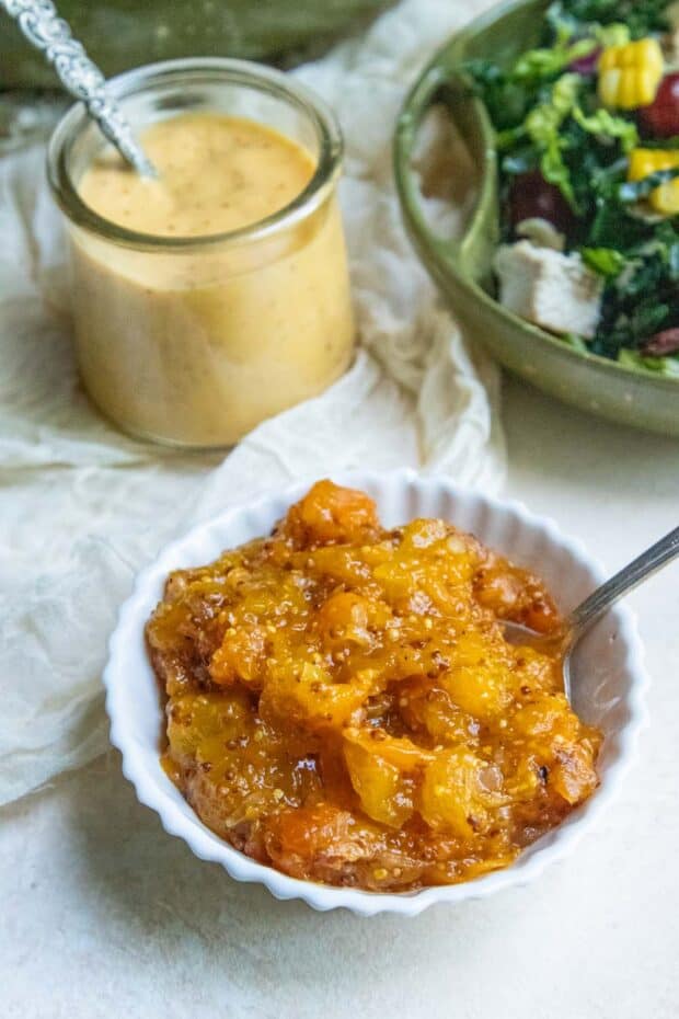 Apricot Mango Mostarda in a bowl.