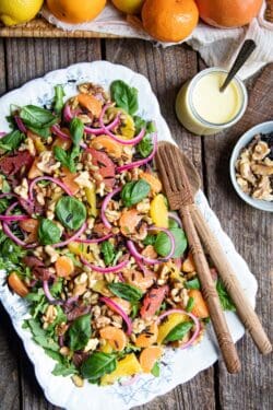 Simple citrus salad on a serving platter.