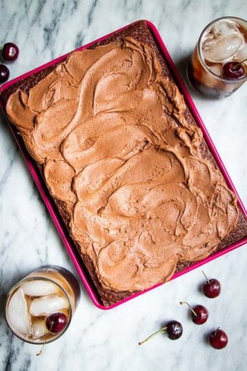 Zoom out Cherry Dr Pepper cake.